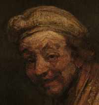 capture (born digital), detail (front), 2017-07-03, photograph: Britta Schlier: Rembrandt, Self Portrait as Zeuxis